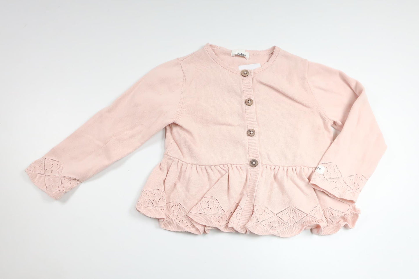 Stickad kofta från Newbie - Storlek 86 - Rosa