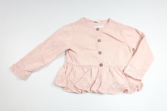 Stickad kofta från Newbie - Storlek 86 - Rosa