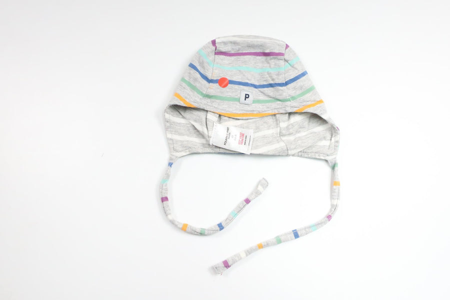 Randig mössa från Polarn o. Pyret - Storlek 44 - Grå