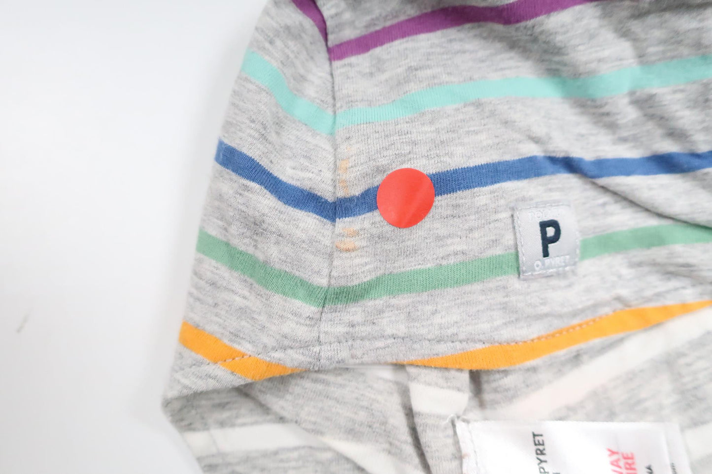 Randig mössa från Polarn o. Pyret - Storlek 44 - Grå