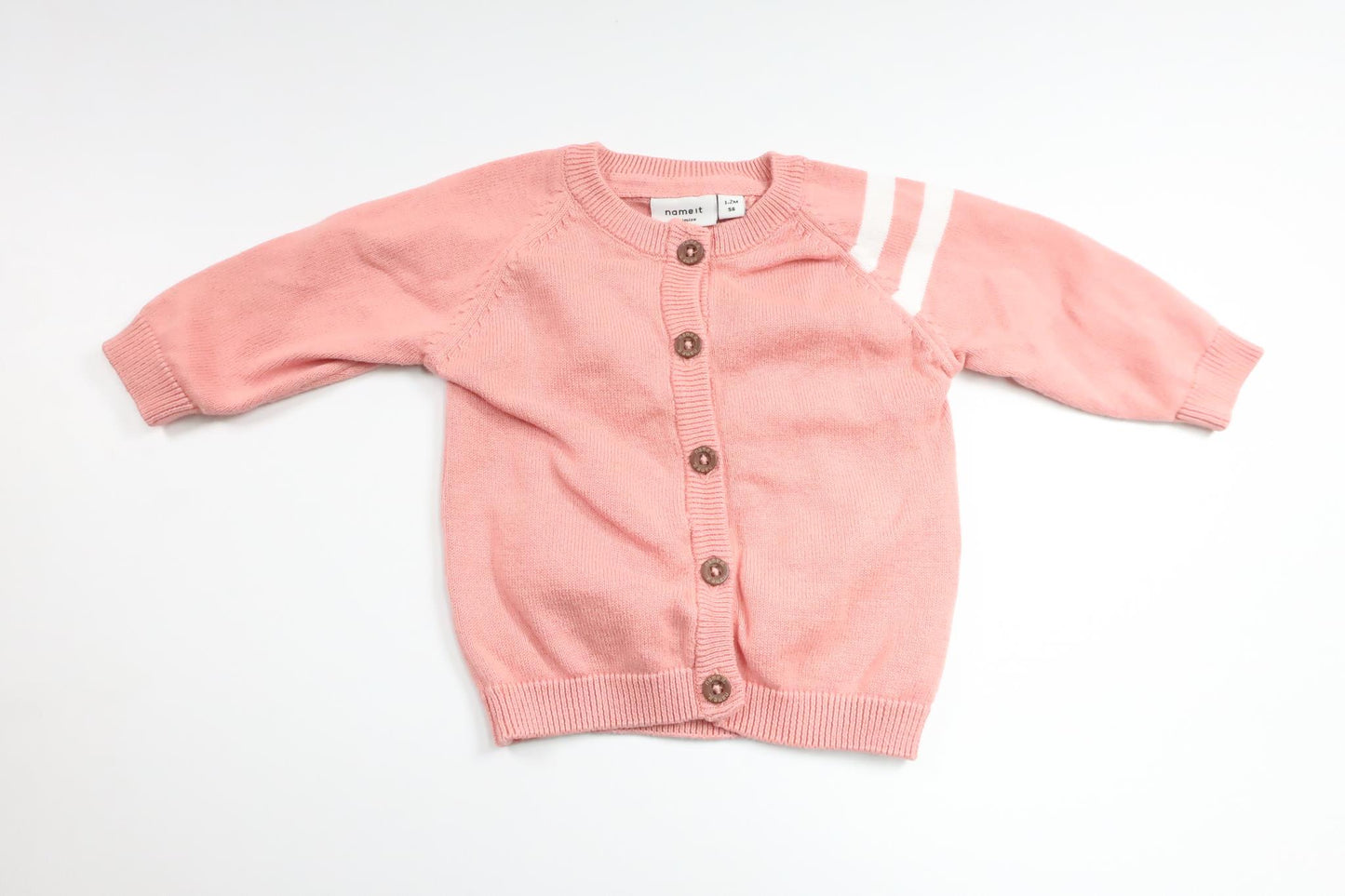 Stickad kofta från Name It - Storlek 56 - Rosa