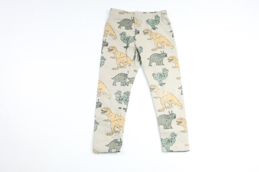 Byxor med dinosaurier från My Wear Young - Storlek 98/104 - Grön