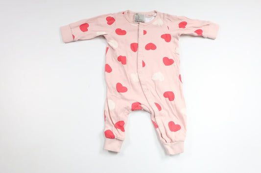 Pyjamas med hjärtan från H&M - Storlek 56 - Rosa