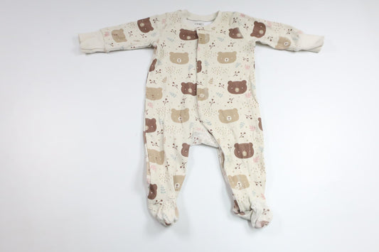 Pyjamas med nallar från Ellos - Storlek 62 - Benvit