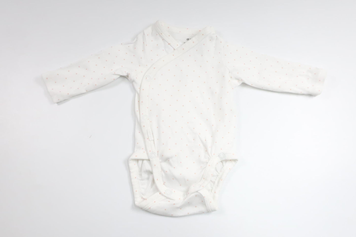 Prickig omlottbody från H&M - Storlek 56 - Vit