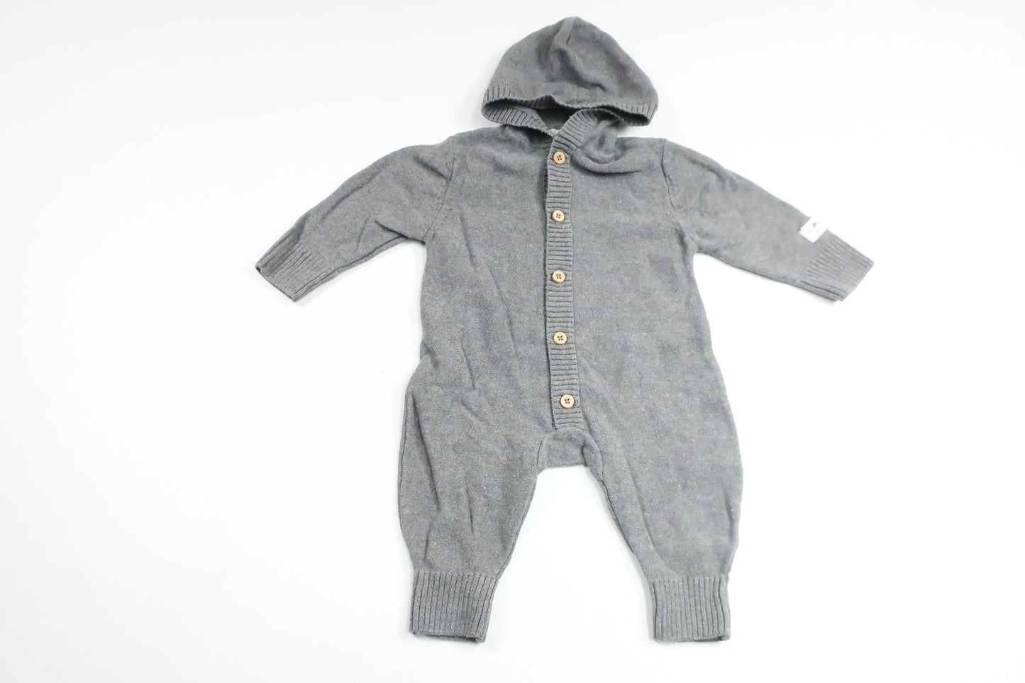 Stickad overall från Tiny One - Storlek 56 - Grå