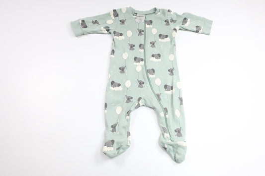 Pyjamas med elefanter från Kappahl - Storlek 62 - Blå