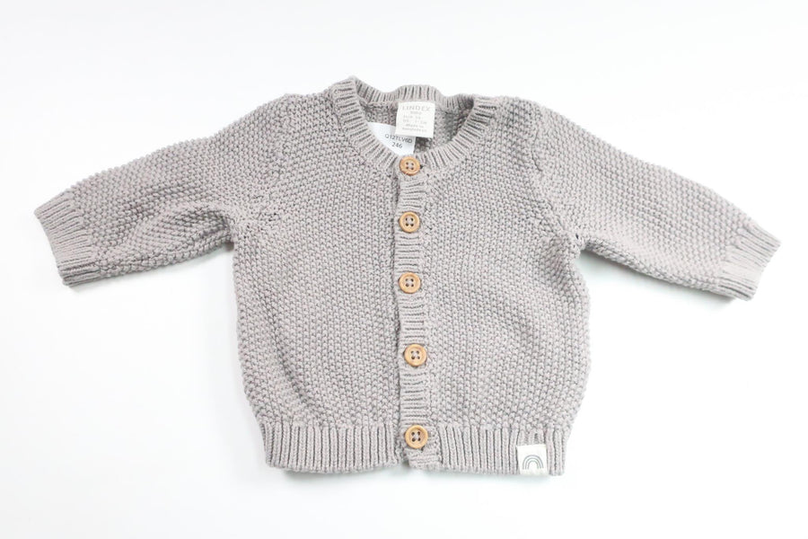 Stickad kofta från Lindex - Storlek 56 - Grå