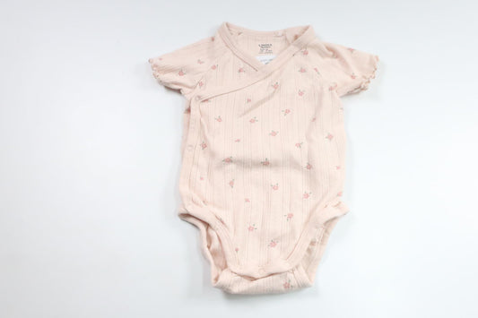 Floral wrap bodysuit from Lindex - Size 62 - Pink