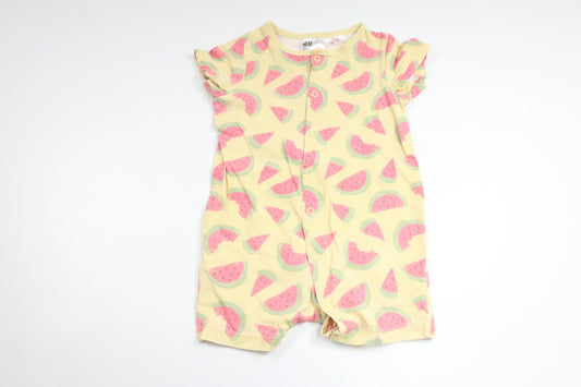 Pyjamas med vattenmelon från H&M - Storlek 80 - Gul
