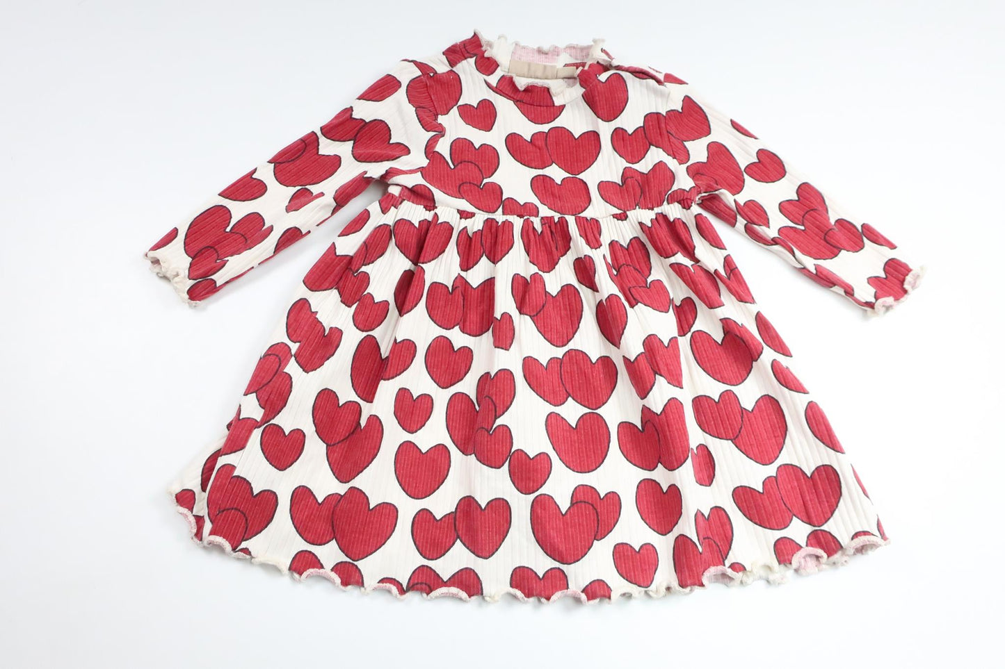 Klänning med hjärtan från Sweetie - Storlek 74 - Röd