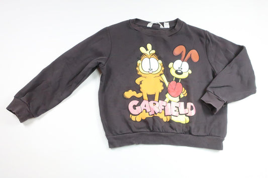 Sweatshirt med katten Gustaf från H&M - Storlek 122/128 - Grå