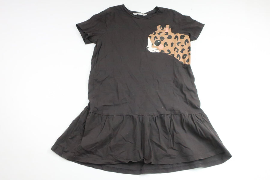 Klänning med leopard från H&M - Storlek 128 - Grå