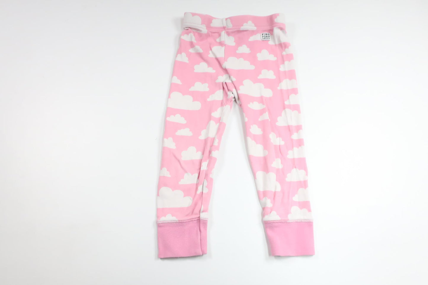 Pyjamasbyxor med moln från Färg & Form - Storlek 98 - Rosa