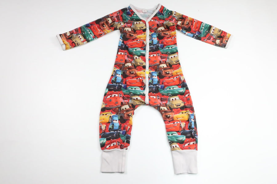 Jumpsuit med Bilar från Hemsytt - Storlek 92 - Multi