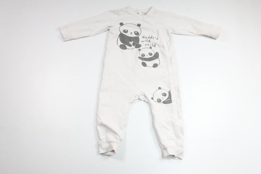 Pyjamas med pandor från H&M - Storlek 86 - Vit