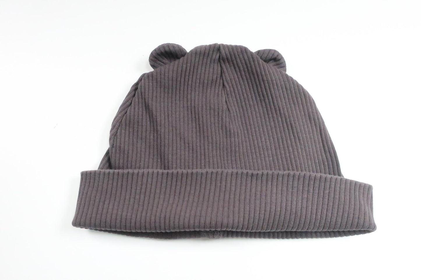 Ribbad mössa med öron från H&M - Storlek 86/92 - Grå