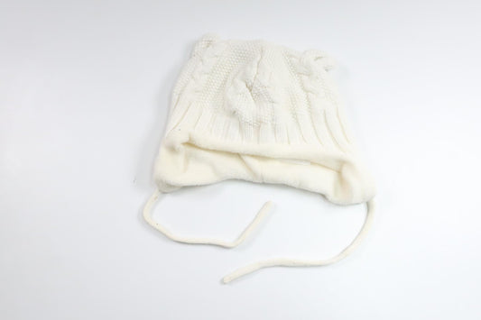 Fleecefodrad mössa från H&M - Storlek 62/68 - Vit