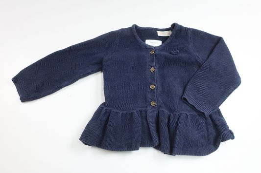 Stickad kofta från Lindex - Storlek 80 - Marinblå