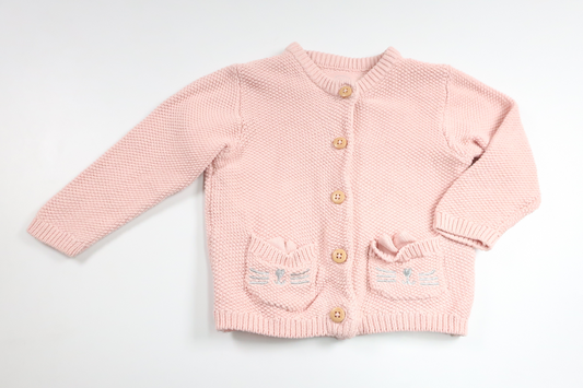 Stickad kofta från Cool Club by Smyk - Storlek 74 - Rosa