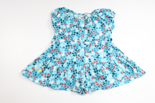 Blommig klänning från Polarn o. Pyret - Storlek 80 - Blå