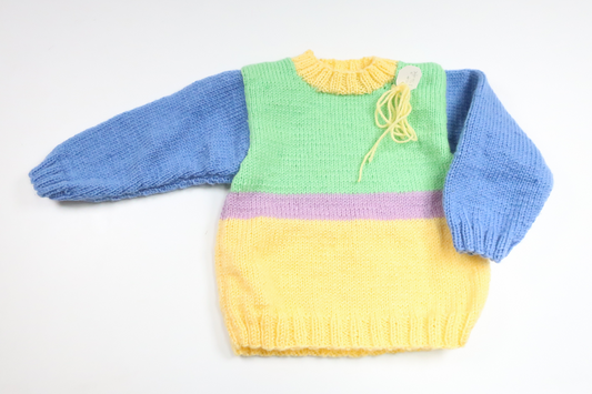 Stickad tröja från Hemstickat - Storlek 86/92 - Multi