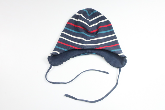 Randig mössa från Polarn o. Pyret - Storlek 48/50 - Marinblå