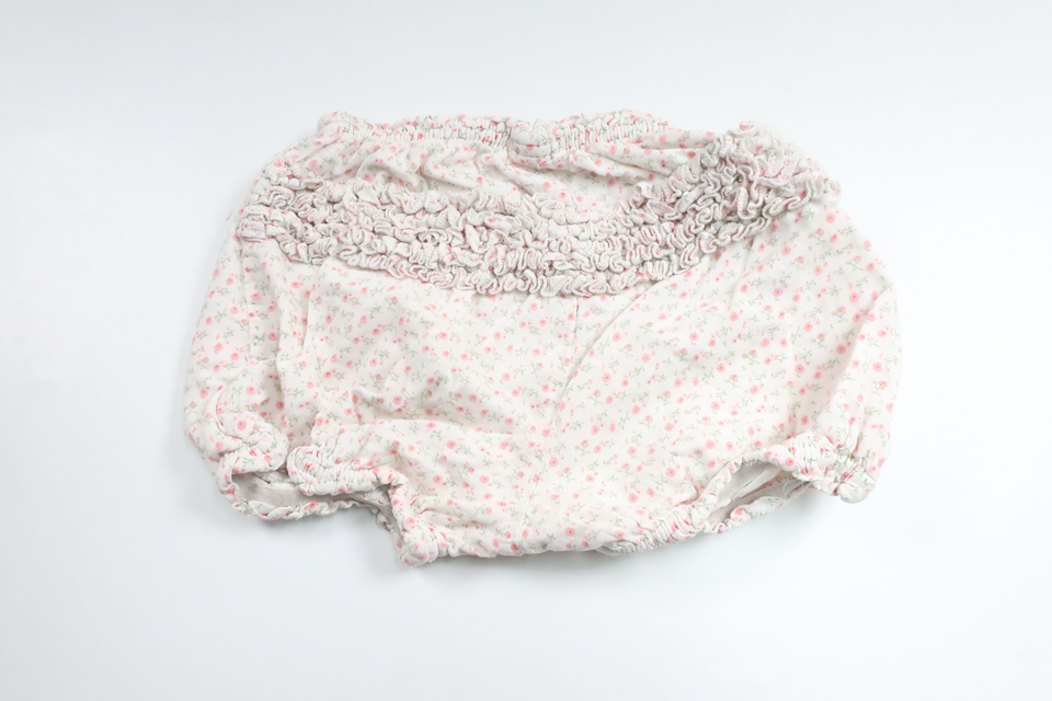 Blommiga shorts från Lindex - Storlek 74 - Vit