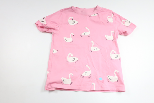 T-shirt med svanar från H&M - Storlek 110/116 - Rosa