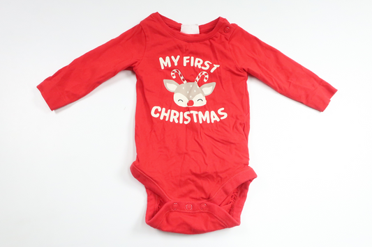 Bodysuit with Christmas motif from Kappahl - Size 56 - Red