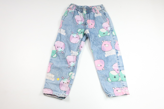 Jeansbyxor med Squishmallows från H&M - Storlek 104 - Denim