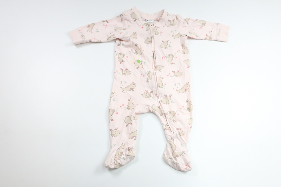 Pyjamas med kaniner från H&M - Storlek 62 - Rosa