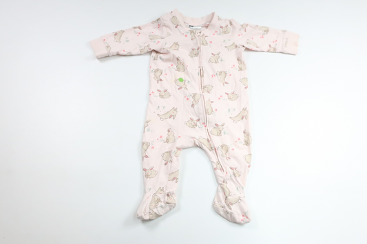 Pyjamas med kaniner från H&M - Storlek 62 - Rosa