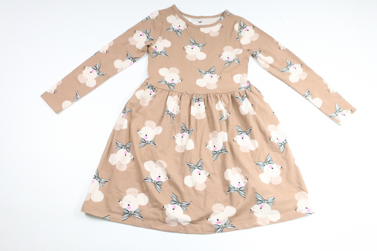 Klänning med möss från H&M - Storlek 110/116 - Beige