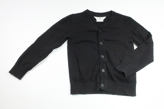 Stickad kofta från H&M - Storlek 122/128 - Svart