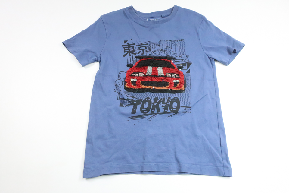 Tröja med vändbara paljetter från Next - Storlek 122 - Blå