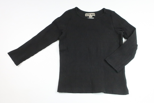 Ribbad tröja från Wai Wai - Storlek 98/104 - Svart