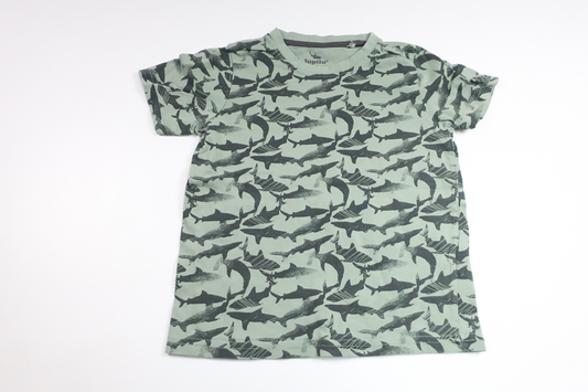 T-shirt med hajar från Lupilu - Storlek 110/116 - Grön