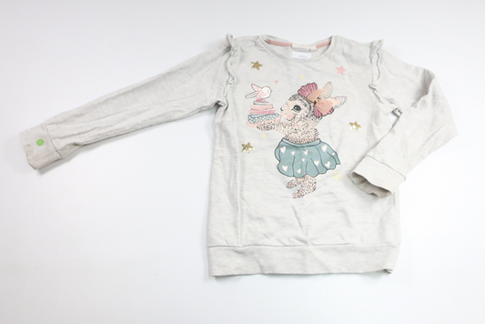 Tröja med kanin från Kappahl - Storlek 110/116 - Grå