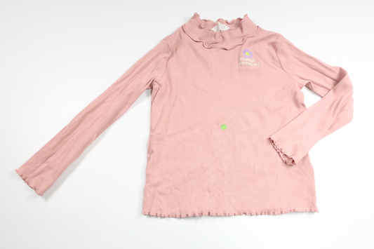 Ribbad tröja från H&M - Storlek 122/128 - Rosa
