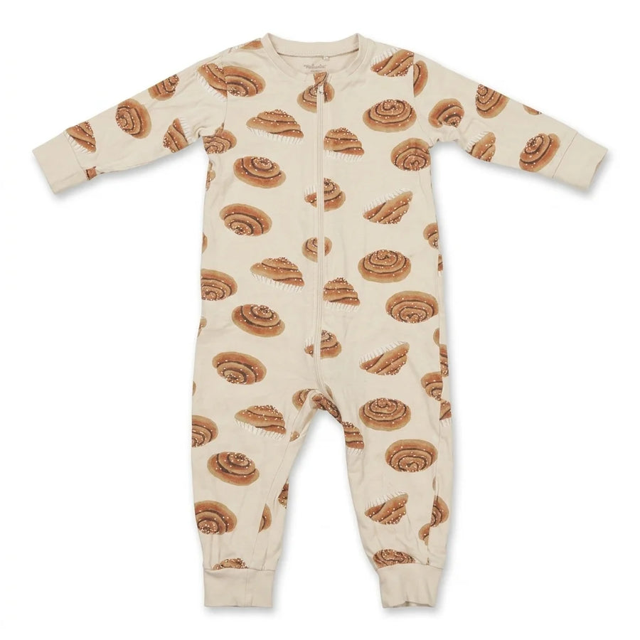 Pyjamas med kanelbullar från Lindex - Storlek 86 - Beige