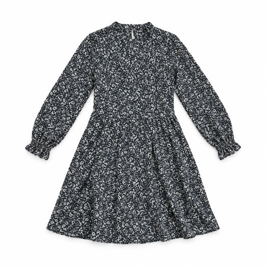 Blommig klänning från Samsa Young - Storlek 98/104 - Marinblå
