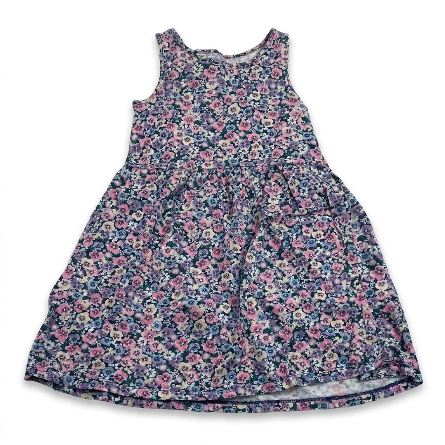 Blommig klänning från H&M - Storlek 110/116 - Marinblå