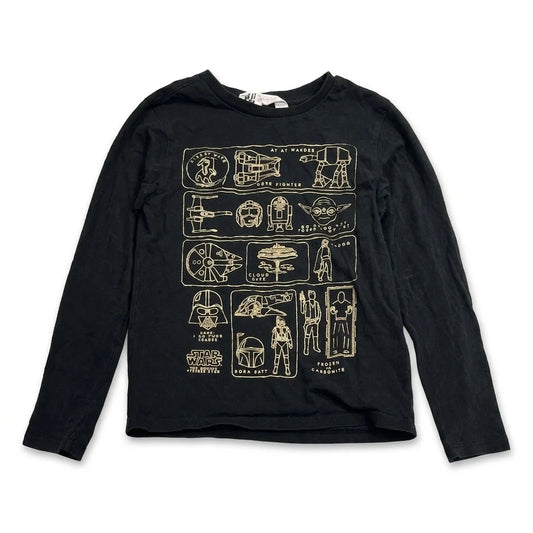 Mönstrad tröja från H&M - Storlek 122/128 - Svart