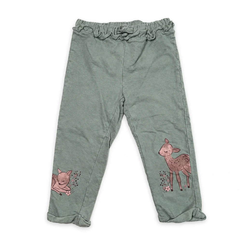 Leggings med hjorttryck från So Cute - Storlek 92 - Grön