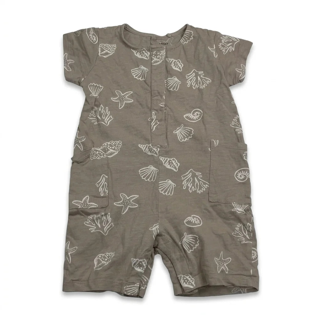 Mönstrad jumpsuit från Lindex - Storlek 74 - Brun