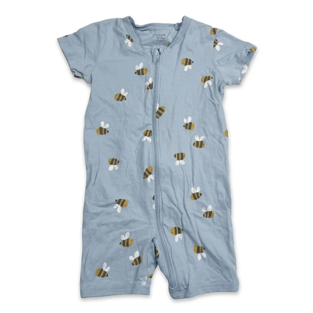 Mönstrad pyjamas från Lindex - Storlek 74 - Blå
