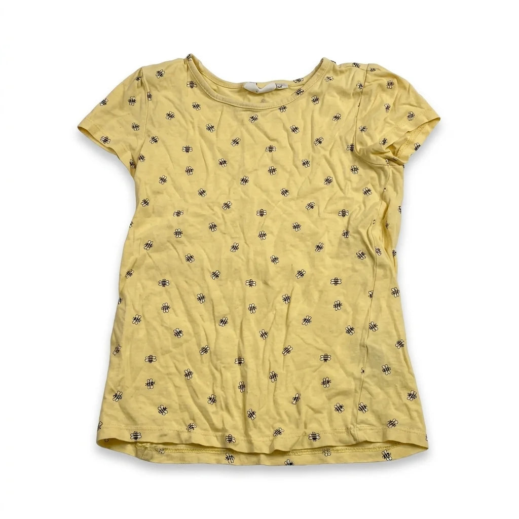 Mönstrad t-shirt från Kappahl - Storlek 122/128 - Gul