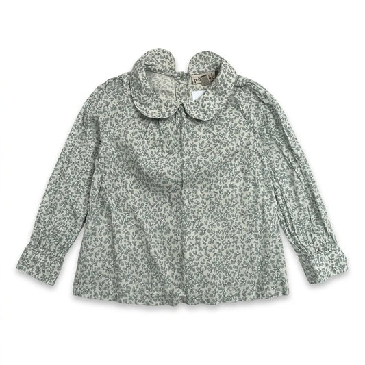 Blommig blus från Little Pomp de Lux - Storlek 86 - Beige
