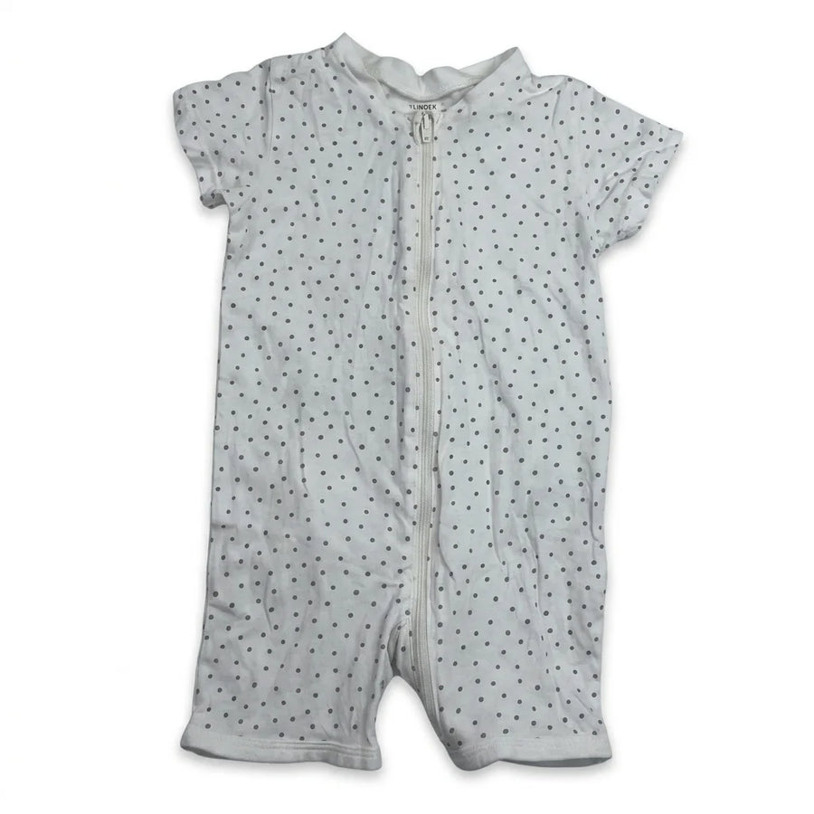 Prickig pyjamas från Lindex - Storlek 74 - Vit